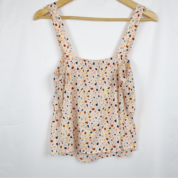 Madewell Tie-Front Cami Tank Top in Terrazzo Confetti - Picture 5 of 9